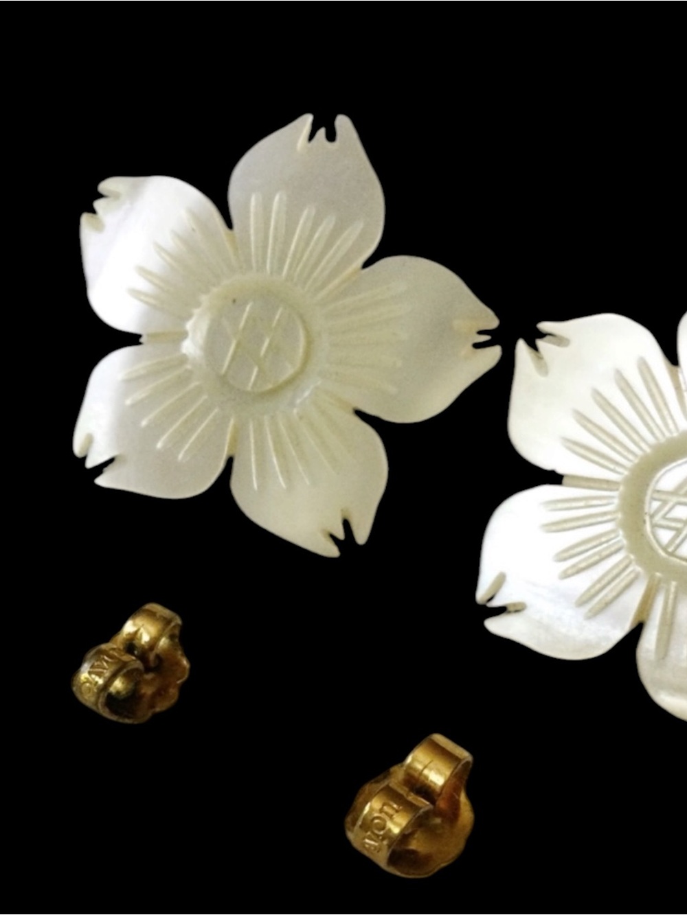 🎉HP🎉 Vtg Handcrafted MOP Floral Pendant Tropical Necklace - Pick Your Earrings - Picture 10 of 15